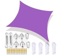 Voile d'ombrage imperméable de 4,6 m avec kit de fixation pour extérieur e Solut pour jardin et terrasse, parfait pour protéger le soleil, se détendre et vivre en plein air