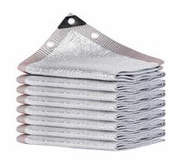 Voile d'ombrage imperméable en aluminium avec œillets pour intimité - Protection UV à 99 % - Pour balcon, terrasse, pergola et serre (2 x 12 m)