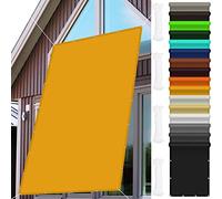 Voile d'ombrage imperméable en tissu PES durable 220 g/m² - Protection UV à 98 % - Pour terrasse, jardin, activités de plein air - Doré - 1,4 x 2,2 m