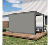Voile d'ombrage imperméable et anti-UV en polyester résistant à la déchirure Gris clair 1,5 x 4,2 m Idéal pour jardin, pergola, pelouse, piscine avec corde pour une installation facile.
