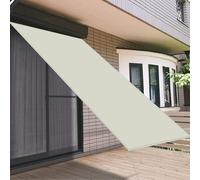 Voile d'ombrage imperméable et anti-UV pour terrasse, balcon, terrasse et camping, plusieurs tailles avec cordes de tension, 1,9 x 4,5 m, crème