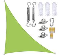 Voile d'ombrage imperméable et respirant avec protection UV - Motif triangle droit - Pour abri auto, terrasse, extérieur, parfait pour un abri solaire et des solutions d'ombre