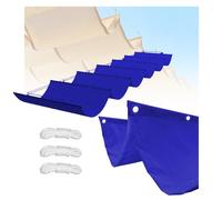 Voile d'ombrage imperméable et rétractable, 1,5 x 7 m, bâche rectangulaire anti-UV pour terrasse, jardin et fête - Tissu d'ombrage bleu foncé respirant pour protection contre le refroidissement