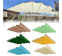Voile d'ombrage imperméable et rétractable pour pergola de jardin, multicolore, motif vague, 2,1 x 7 m