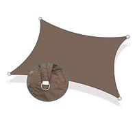 Voile d'ombrage imperméable et robuste pour terrasse et abri d'auto - Bloque 97 % de la lumière du soleil - Durable - Taille : 2 x 3 m - Marron