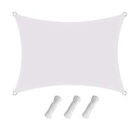 Voile d'ombrage imperméable Oxford 420D, 3,5 x 3,8 m, résistant aux UV et à la déchirure avec œillets et cordes, auvent léger pour balcon, terrasse et jardin