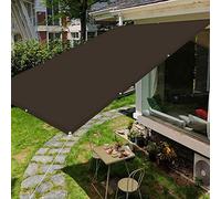 Voile d'ombrage imperméable personnalisable - 9 x 10 m - Protection UV - Pour terrasse, arrière-cour et espaces extérieurs - Marron - Avec kit de fixation