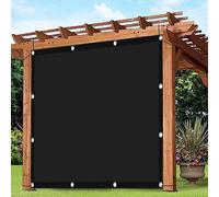 Voile d'ombrage imperméable pour balcon, 3,4 x 5 m, protection UV à 98 % pour jardin, terrasse, camping, extérieur, utilisation en extérieur, réglable avec cordes - Noir multiple