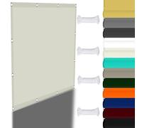 Voile d'ombrage imperméable pour extérieur, avec protection contre le vent et corde, idéal pour jardin, terrasse, fête, couleur ivoire 4 x 4,7 m