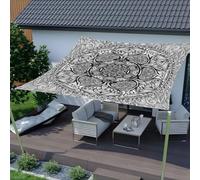 Voile d'ombrage imperméable pour extérieur - Bâche rectangulaire bohème anti-UV avec tissu à séchage rapide pour camping, pique-nique, pelouse, terrasse, jardin, cour, plage, abri (#1, 200 x 240 cm)