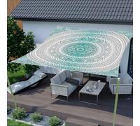 Voile d'ombrage imperméable pour extérieur - Bâche rectangulaire bohème anti-UV avec tissu à séchage rapide pour camping, pique-nique, pelouse, terrasse, jardin, cour, plage, abri (#10, 200 x 240 cm)