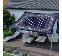 Voile d'ombrage imperméable pour extérieur - Bâche rectangulaire bohème anti-UV avec tissu à séchage rapide pour camping, pique-nique, pelouse, terrasse, jardin, cour, plage, abri (#5, 150 x 150 cm)