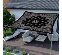 Voile d'ombrage imperméable pour extérieur - Bâche rectangulaire bohème anti-UV avec tissu à séchage rapide pour camping, pique-nique, pelouse, terrasse, jardin, cour, plage, abri (#7, 150 x 150 cm)
