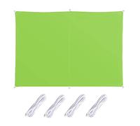 Voile d'ombrage imperméable pour jardin, 6 x 6 m, protection UV à 98 %, facile à installer, parfait pour terrasse, jardin, fête, couleur verte douce, solution d'ombrage pour l'extérieur, 6 x 6 m