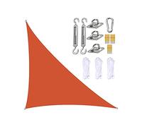 Voile d'ombrage imperméable pour terrasse, bloque 98 % des rayons UV avec kit de fixation, design triangulaire à angle droit, parfait pour les activités de pelouse et de jardin