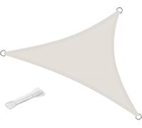 Voile d'ombrage imperméable Protection Anti-Rayons UV Rideau Voile pour extérieur (5 x 5 x 5 m, ÉCRU)