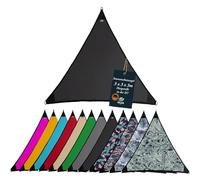 Voile d'ombrage imperméable - Protection solaire de jardin - Avec fixations en lin - 100 % protection contre les rayons UV (3 m x 3 m, anthracite)