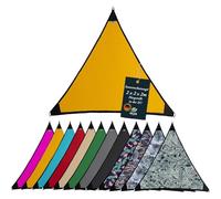 Voile d'ombrage imperméable - Protection solaire de jardin - Avec fixations en lin - 100 % protection contre les rayons UV (2 m x 2 m, jaune)