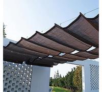 Voile d'ombrage imperméable - Protection UV à 90 % - Pour balcon, terrasse, pergola et jardin - Marron - 5 x 7 m - Auvent extérieur pour une ombre optimale