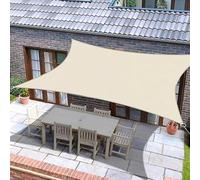 Voile d'ombrage imperméable - Protection UV à 95 % - Pour extérieur, cour, jardin, terrasse et espaces commerciaux - Corde incluse (5 x 5 m)