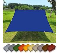 Voile d'ombrage Imperméable Rectangulaire, 1.6 x 2.2 m Auvent Protection des Rayons UV, Panneaux Latéraux Étanches,Filet Dombrage, avec Oeillets, pour Jardin Terrasse, Bleu Foncé