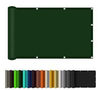 Voile d'ombrage Imperméable Rectangulaire 115 x 750 cm Résistant Au Vent Durable Filet d'ombrage Personnalisable/sur Mesure pour Balcons Camping, Vert Foncé