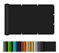 Voile d'ombrage Imperméable Rectangulaire 120 x 240 cm Résistant Au Vent Durable Filet d'ombrage Personnalisable/sur Mesure pour Balcons Camping, Noir