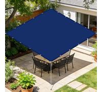 Voile d'ombrage Imperméable Rectangulaire 140 x 340 cm Cordon de Montage Inclus Auvent Imperméable avec Oeillets et Cordons pour Patio Balcon Jardin Terrasse Extérieur, Bleu Foncé