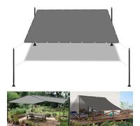Voile d'ombrage Imperméable Rectangulaire 2.5 x 5 m UV Protection avec Oeillets Tissu Polyester Multi Couleur et Taille Bâche dombrages La Couverture VéGéTale Serre Pergola, Gris Clair
