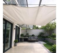 Voile D'ombrage Imperméable Rectangulaire, 2.7 x 3.4 M Toile Ombrage Exterieur 95% UV Protection Voiles d'ombrage pour Pergola Terrasse Exterieur Jardin Balcon Piscine - Blanc cassé