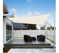 Voile d'ombrage Imperméable Rectangulaire 3x5m - NETBOAT - Protection UV - Crème