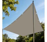 Voile d'ombrage Imperméable Rectangulaire 80 x 320 cm Résistant à l'eau Store de Patio avec Oeillets et Cordons pour Patio Jardin Terrasse Extérieur Balcon, Taupe