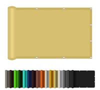 Voile d'ombrage Imperméable Rectangulaire 85 x 550 cm Résistant Au Vent Durable Filet d'ombrage Personnalisable/sur Mesure pour Balcons Camping, Jaune Sable