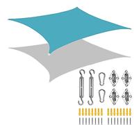 Voile d'ombrage imperméable rectangulaire avec protection UV 185 g/m² en polyester Oxford 185 g/m² - Protection anti-UV à 95 % pour terrasse, balcon, piscine - Tente d'extérieur (J, 3 x 6 m)