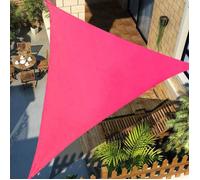 Voile d'Ombrage Imperméable TEMPSA - Triangle ROSE 4x4x4m - Protection anti-UV - Séchage rapide - Répulsif
