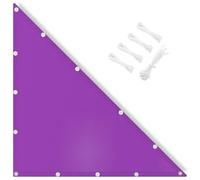 Voile d'ombrage imperméable, triangle droit, bloque 95 % des rayons UV, corde incluse, pour jardin, terrasse, pelouse, pergola, abri d'auto - Violet (1,5 x 2,4 x 2,4 m)