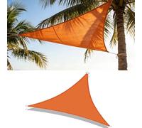 Voile d'Ombrage Imperméable Triangle, Toile en Polyester Robuste 185GSM, Protection pour Terrasse, Jardin et Cour, Anneaux D Acier Inoxydable 316(Orange,10ft x 10ft x 10ft)
