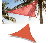 Voile d'Ombrage Imperméable Triangle, Toile en Polyester Robuste 185GSM, Protection pour Terrasse, Jardin et Cour, Anneaux D Acier Inoxydable 316(Red,10ft x 10ft x 10ft)