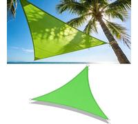 Voile d'Ombrage Imperméable Triangle, Toile en Polyester Robuste 185GSM, Protection pour Terrasse, Jardin et Cour, Anneaux D Acier Inoxydable 316(Green,12ft x 12ft x 12ft)