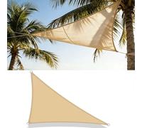 Voile d'Ombrage Imperméable Triangle, Toile en Polyester Robuste 185GSM, Protection pour Terrasse, Jardin et Cour, Anneaux D Acier Inoxydable 316(Kaki,12ft x 12ft x 12ft)