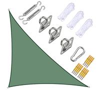 Voile d'ombrage imperméable triangulaire droit, 5 x 5 x 7,1 m, durable, protection UV, idéal pour terrasse, jardin, cour, abri d'auto, bloque 95 % des rayons UV, résistant à l'eau.