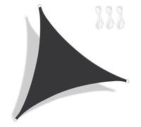 Voile d'ombrage Imperméable Triangulaire, Toile Ombrage Protection 95% UV, pour Terrasse Jardin Extérieur - Noir（2x2x2m）