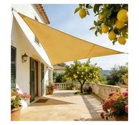 Voile D'ombrage Imperméable Ultime 420D Tissu Enduit PU Résistant Bloque 95% des Rayons UV Conception Renforcée for Terrasse Abri Voiture Et Abri Extérieur(Dark Yellow,3.6 * 3.6 * 3.6m)