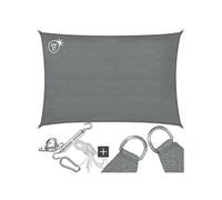 Voile d'ombrage indéchirable avec protection UV imperméable 3x4m gris