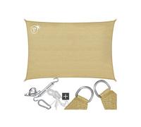 Voile d'ombrage indéchirable avec protection UV imperméable 3x4m sable