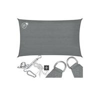 Voile d'ombrage indéchirable avec protection UV imperméable 5x7m gris