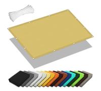 Voile d'ombrage Jardin 0.9 x 3.4 m Lmperméable Toile Ombrage UV Protection Bache Ombrages avec Le Kit de Fixation pour Jardin, Terrasse, Camping, Balcon, Couleur Crème