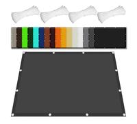 Voile d'ombrage Jardin 1.5 x 2.4 m Imperméable 98% UV Protection Toile Ombrage Exterieur pour Pergola avec Oeillets pour Patio Jardin, Terrasse, Extérieur, Balcon, Gris Foncé