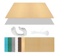 Voile d'ombrage Jardin 1.6 x 2.6 m HDPE Anti-Déchirure Voile de Parasol Anti UV avec Cordons pour Potager Serre Terrasse Patio Jardin, Couleur Crème