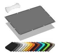 Voile d'ombrage Jardin 1.9 x 3.4 m Lmperméable Toile Ombrage UV Protection Bache Ombrages avec Le Kit de Fixation pour Jardin, Terrasse, Camping, Balcon, Gris Clair